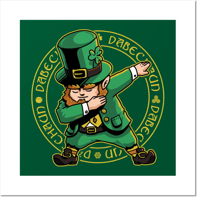 Dabechaun Dabbing Leprechaun St Patrick Day Shirt March 17th Wall Art by vo_maria